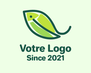 Aquarium - Fish Nature Leaf logo design