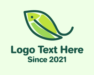 Fish Aquarium - Fish Nature Leaf logo design