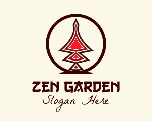 Buddhist - Abstract Pagoda Decoration logo design