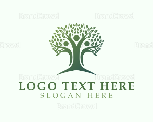 Eco Human Tree Logo