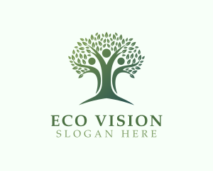 Eco Human Tree logo design