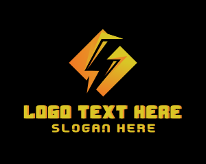 Power - Yellow Flash Thunder logo design