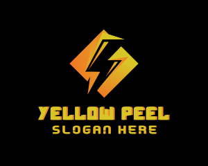 Yellow Flash Thunder logo design