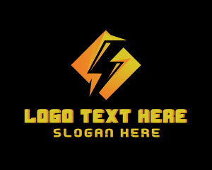 Charging - Yellow Flash Thunder logo design