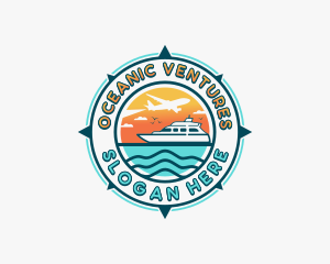 Yacht Travel Cruise logo design