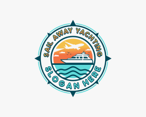 Yacht Travel Cruise logo design