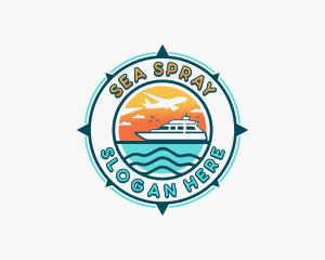 Yacht Travel Cruise logo design