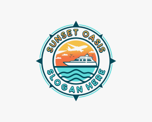 Yacht Travel Cruise logo design