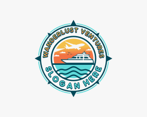 Yacht Travel Cruise logo design