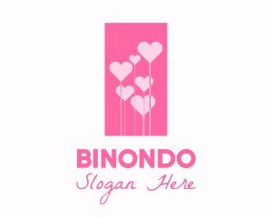 Pink Heart Flowers Logo