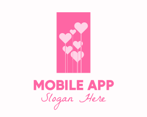 Dating Site - Pink Heart Flowers logo design