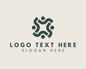 Community - Human Crowd Organization logo design