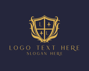 Law Firm - Ornate Royal Shield Crest logo design