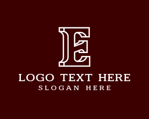 Monoline - Professional Publishing Writer Letter E logo design