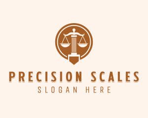 Pillar Justice Scale logo design