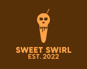 Soft Serve - Skull Ice Cream Sorbet logo design