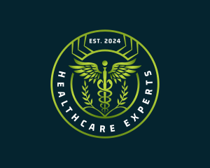 Hospital Pharmacy Caduceus logo design