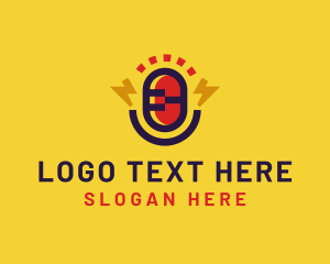 Discussion - Loud Sound Mic Podcast logo design