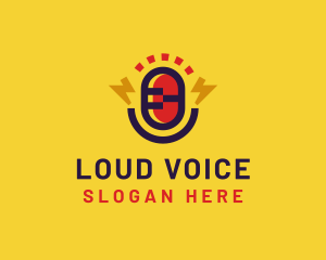 Loud Sound Mic Podcast logo design