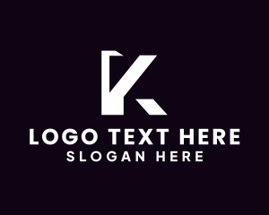 Letter K - Building Construction Letter K logo design