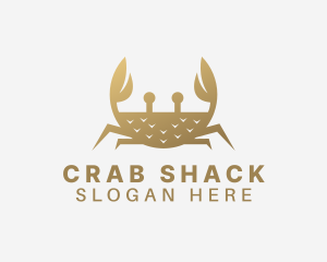 Gradient Golden Crab logo design