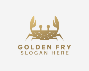 Gradient Golden Crab logo design