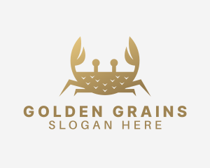 Gradient Golden Crab logo design