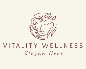 Wellness Woman Face logo design