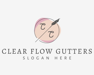 Dainty Leaf Emblem logo design