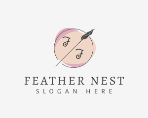 Dainty Leaf Emblem logo design