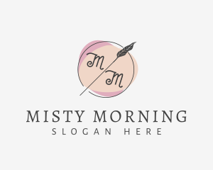 Dainty Leaf Emblem logo design