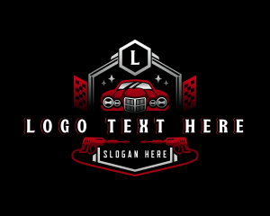 Emblem - Car Garage Pressure Washer logo design