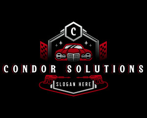 Car Garage Pressure Washer logo design