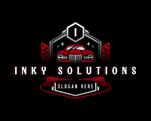 Car Garage Pressure Washer logo design