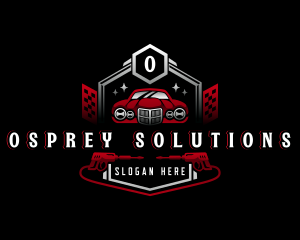 Car Garage Pressure Washer logo design