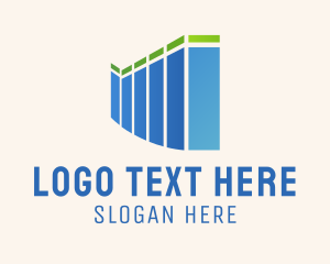 Charts - Progress Graph Statistics logo design