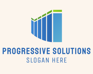 Progress Graph Statistics logo design