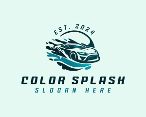 Carwash Garage Splash logo design