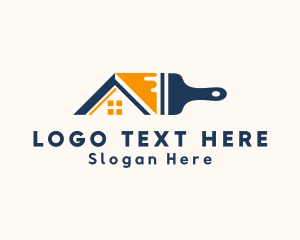 Home - Home Renovation Paintbrush logo design