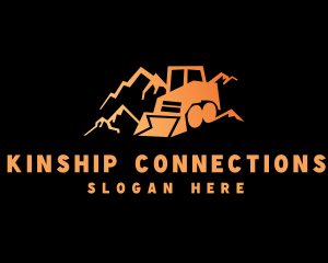 Mountain - Mountain Mining Bulldozer logo design