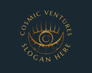 Cosmic Crescent Eye logo design