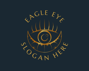 Cosmic Crescent Eye logo design