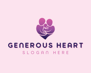 Heart Family People logo design