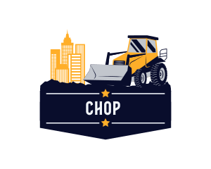City Bulldozer Machine Logo
