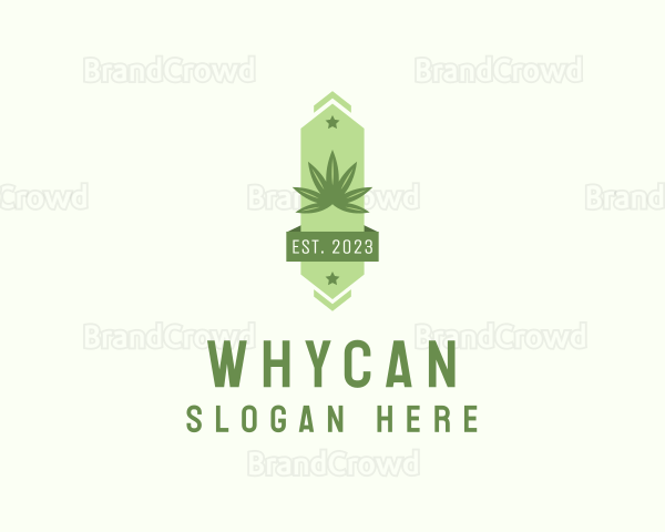 Organic Cannabis Weed Logo