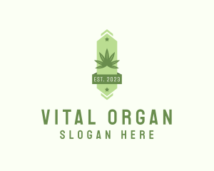 Organic Cannabis Weed logo design