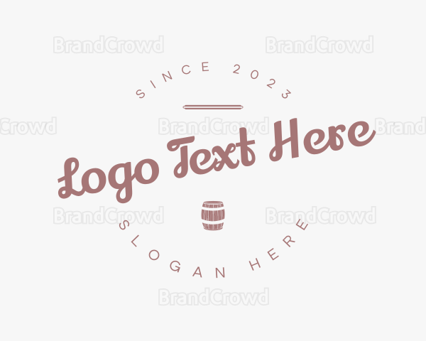 Hipster Retro Barrel Logo