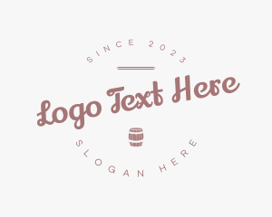 Alcoholic - Tavern Retro Barrel logo design