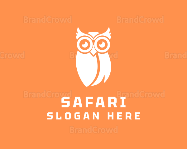 Simple Owl Bird Logo