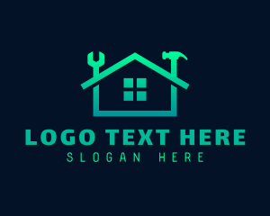 Roofing - House Repair Tools logo design
